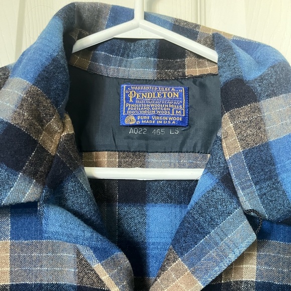 Men’s Pendleton Wool Plaid Flannel Button Up Shirt | Size Medium - Picture 3 of 9